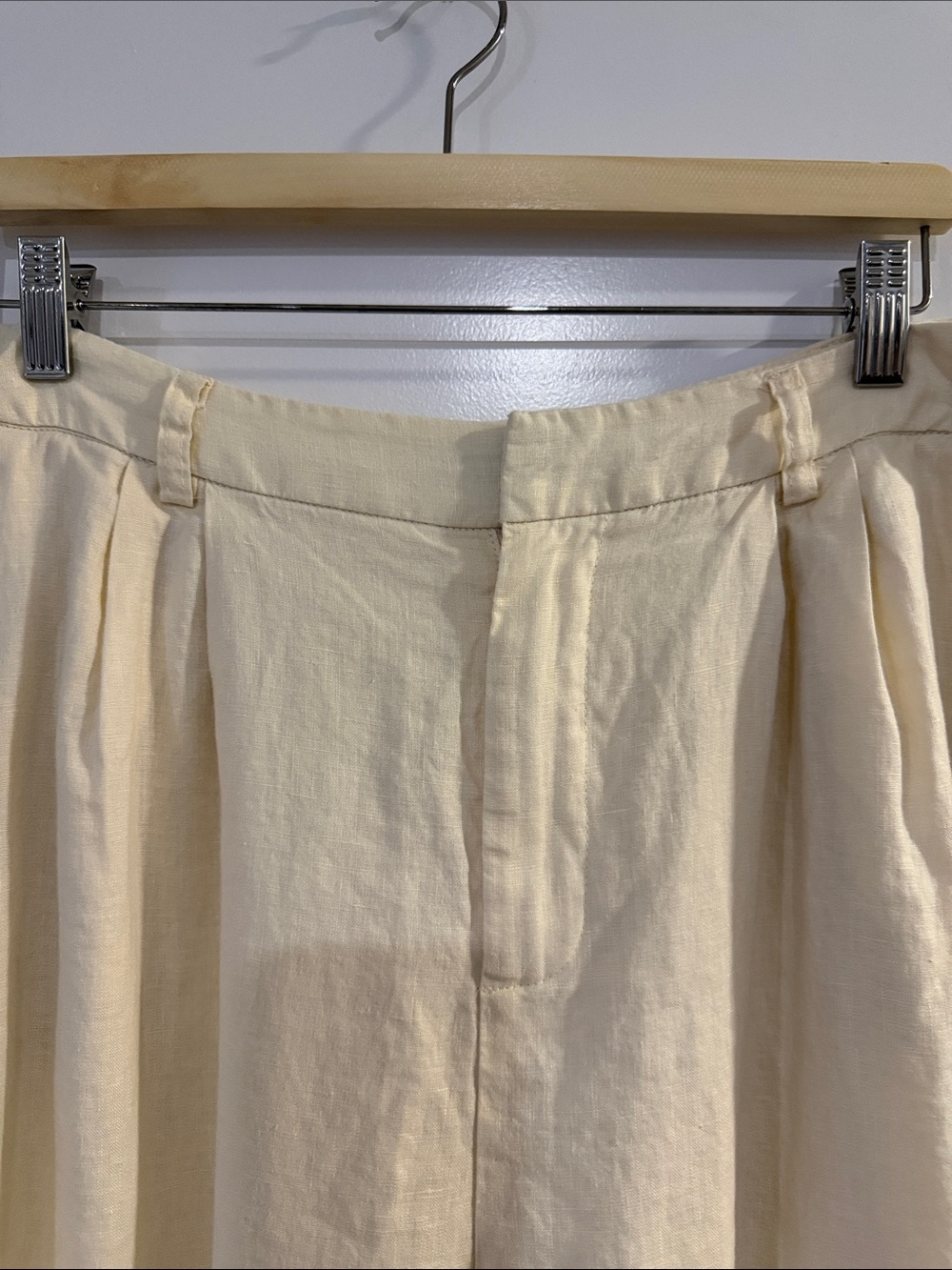 DISSH Norah High-Rise Wide-Leg Cream Linen-Blend Pants - #133 - Picture 4 of 10